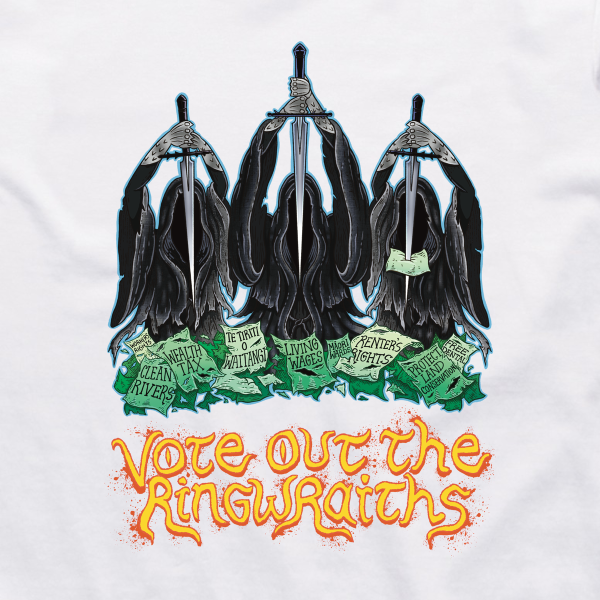 'Vote out the Ringwraiths' T-Shirt Lord of the Rings x Election 2026