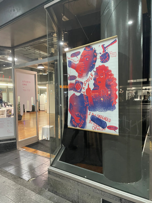 Window Exhibition, 'Feminine Rage' at Studio One Toi Tū (June - July 2023)