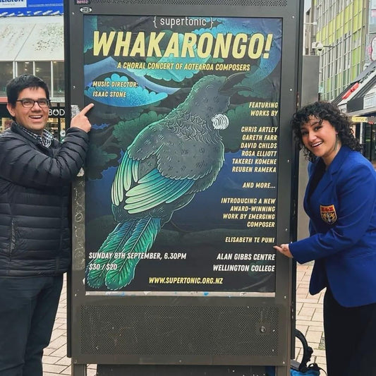 WHAKARONGO! Concert Poster for Supertonic Choir (September 2024)