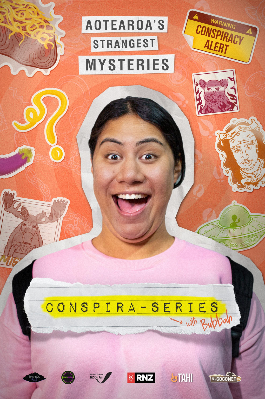 Illustrator, TV Mini Series 'ConspiraSeries' created by Jaimee Poipoi. TAHI | Tomorrow Rain & Electric Shoelace Productions | NZ on Air (October - November 2022)