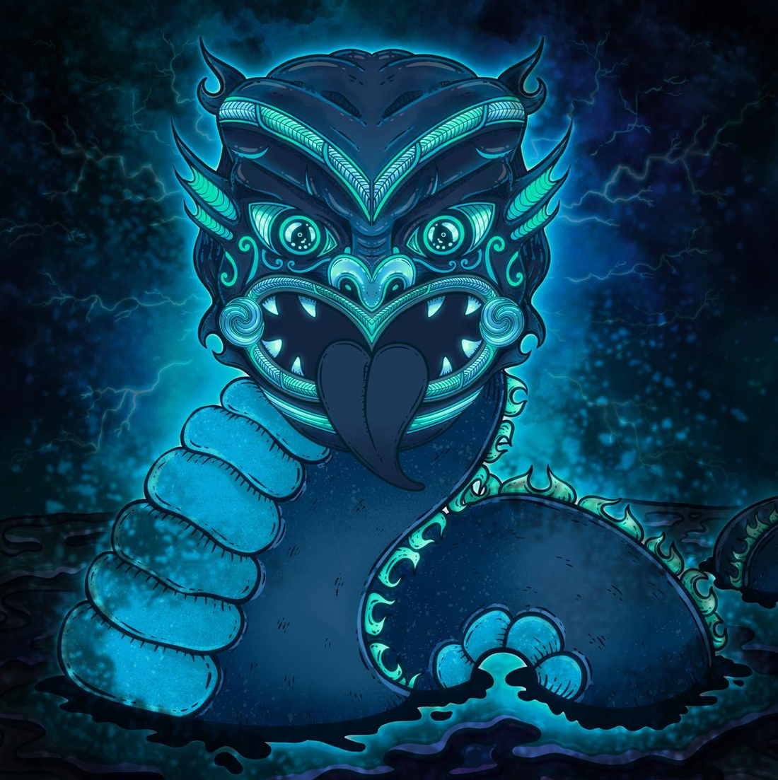 Basement Theatre's Promotional Poster for event 'Electric Taniwha' (June 2022)