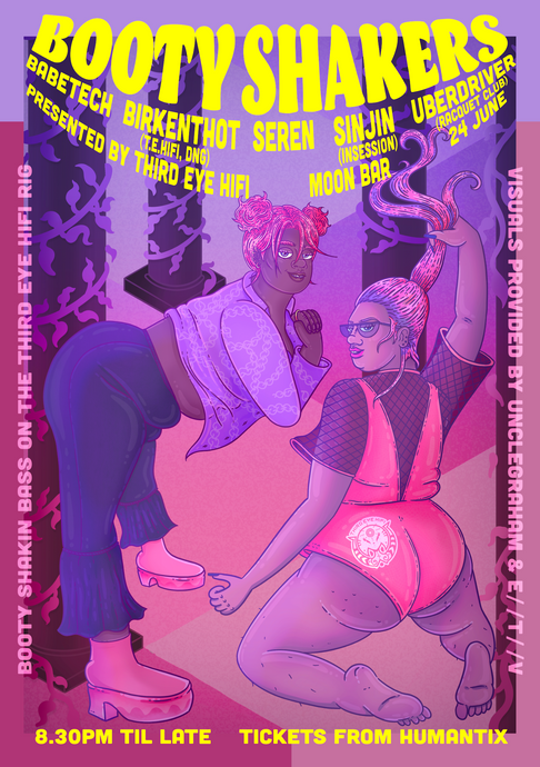 Poster Commission for Third Eye Hi Fi 'Booty Shakers' (May 2023)