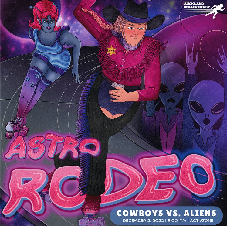 'Astro Rodeo: Cowboys vs Aliens' Fundraiser Event Poster for Auckland ...
