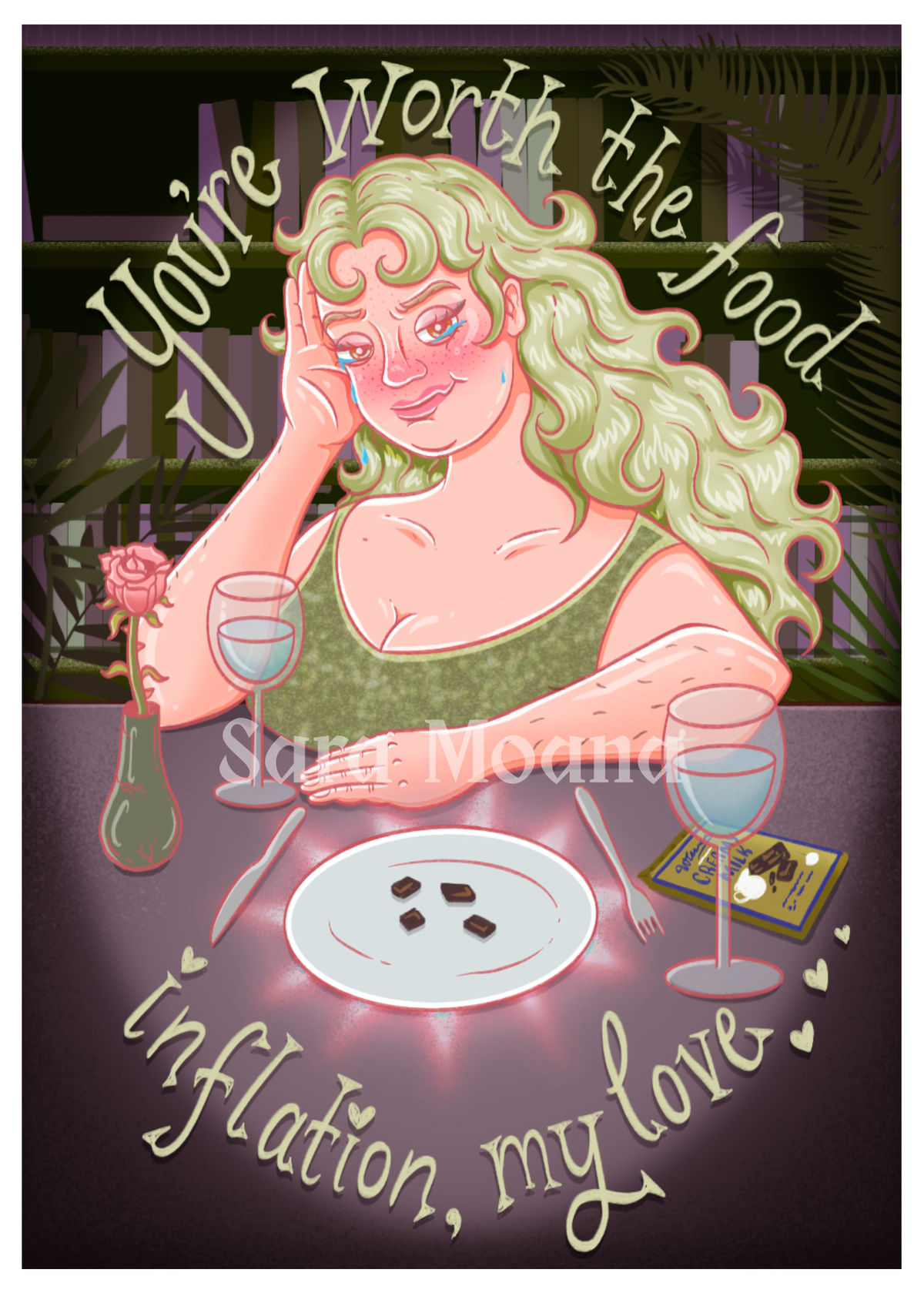 'You're worth the food inflation, my love' Print