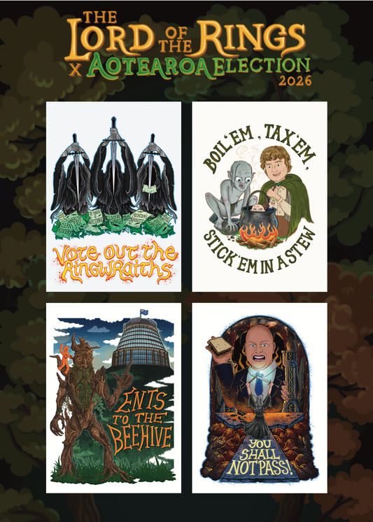 LOTR x Aotearoa Election 2026 | 4-Print Set