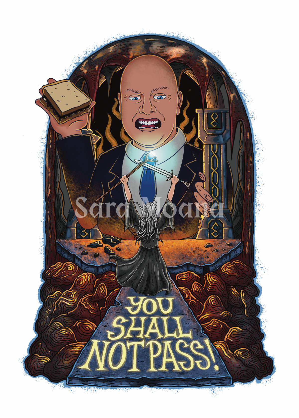 'You shall not pass (me a marmite sandwich)' Print Lord of the Rings x Election 2026