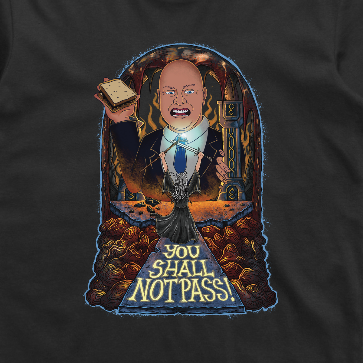 'You shall not pass (me a marmite sandwich)' T-Shirt Lord of the Rings x Election 2026